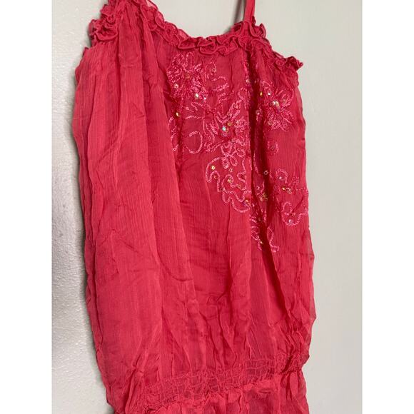 Y2k Twentyone fairycore flowy silk tunic top - Picture 4 of 8